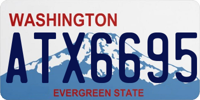 WA license plate ATX6695