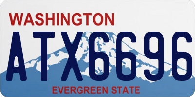WA license plate ATX6696