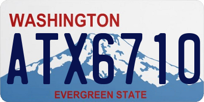 WA license plate ATX6710
