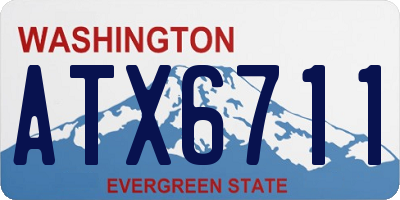 WA license plate ATX6711
