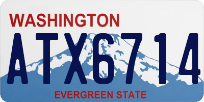 WA license plate ATX6714