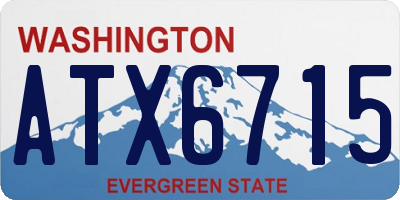 WA license plate ATX6715