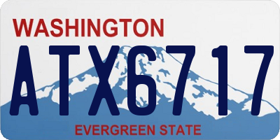 WA license plate ATX6717