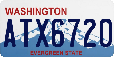 WA license plate ATX6720