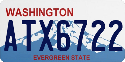 WA license plate ATX6722