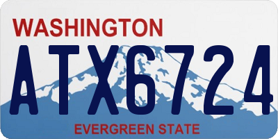 WA license plate ATX6724