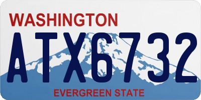 WA license plate ATX6732