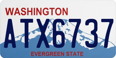 WA license plate ATX6737