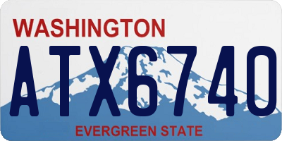 WA license plate ATX6740