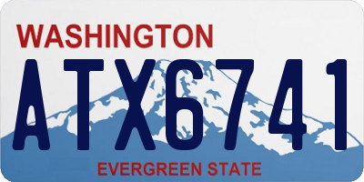 WA license plate ATX6741