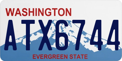 WA license plate ATX6744