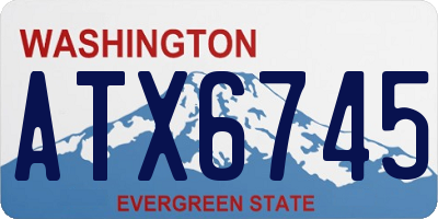 WA license plate ATX6745