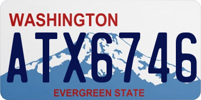 WA license plate ATX6746