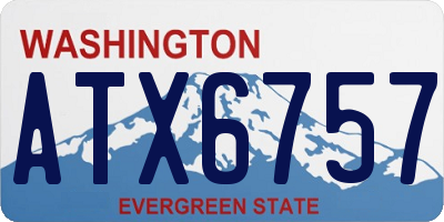 WA license plate ATX6757
