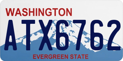WA license plate ATX6762