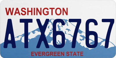 WA license plate ATX6767