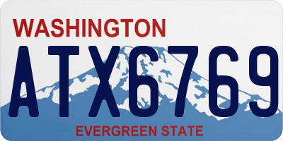 WA license plate ATX6769