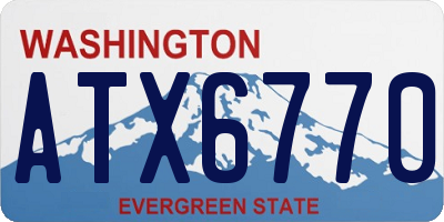 WA license plate ATX6770