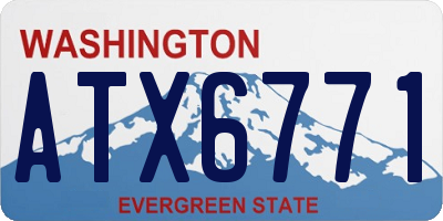 WA license plate ATX6771