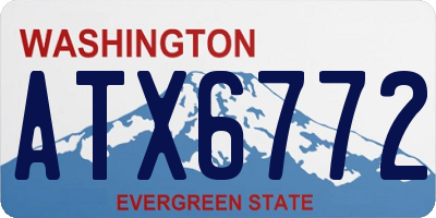 WA license plate ATX6772