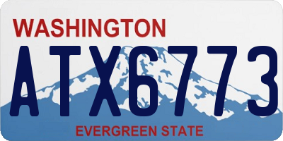 WA license plate ATX6773