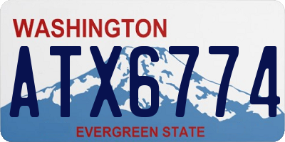 WA license plate ATX6774