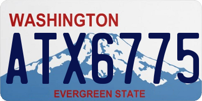 WA license plate ATX6775