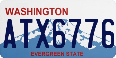 WA license plate ATX6776