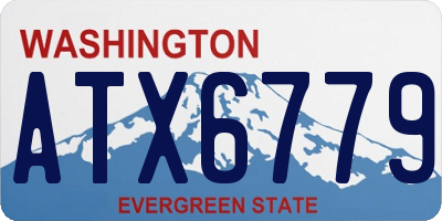 WA license plate ATX6779