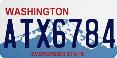 WA license plate ATX6784