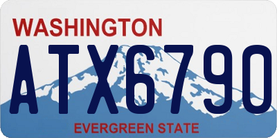 WA license plate ATX6790