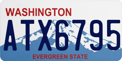 WA license plate ATX6795