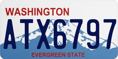 WA license plate ATX6797