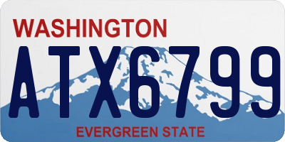 WA license plate ATX6799