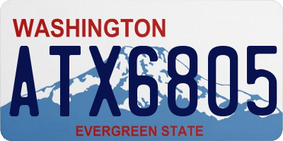 WA license plate ATX6805