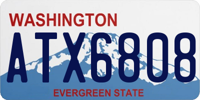 WA license plate ATX6808