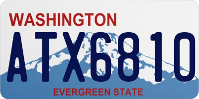 WA license plate ATX6810