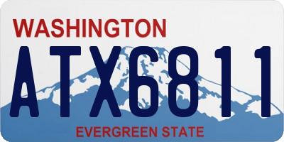 WA license plate ATX6811