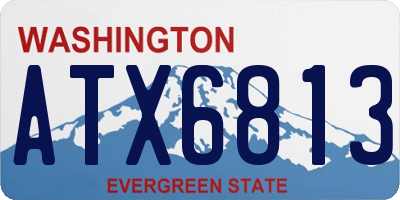 WA license plate ATX6813