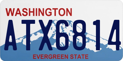 WA license plate ATX6814
