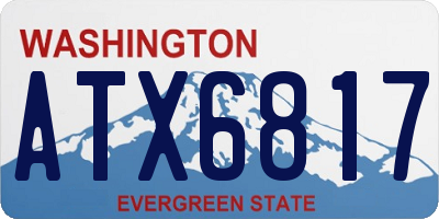WA license plate ATX6817