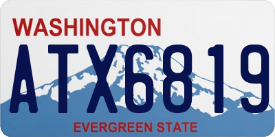 WA license plate ATX6819
