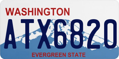 WA license plate ATX6820