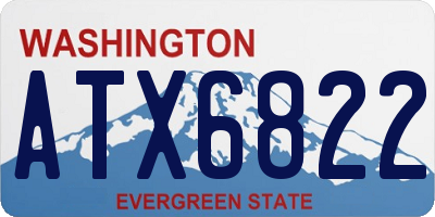 WA license plate ATX6822