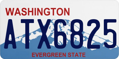 WA license plate ATX6825