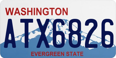 WA license plate ATX6826
