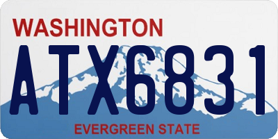 WA license plate ATX6831