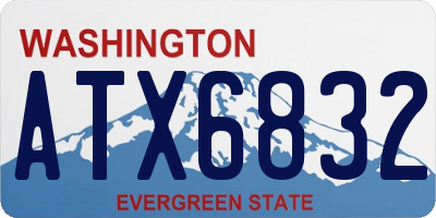 WA license plate ATX6832