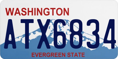 WA license plate ATX6834