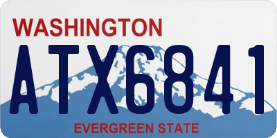 WA license plate ATX6841